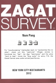 Zagat Survey 2012